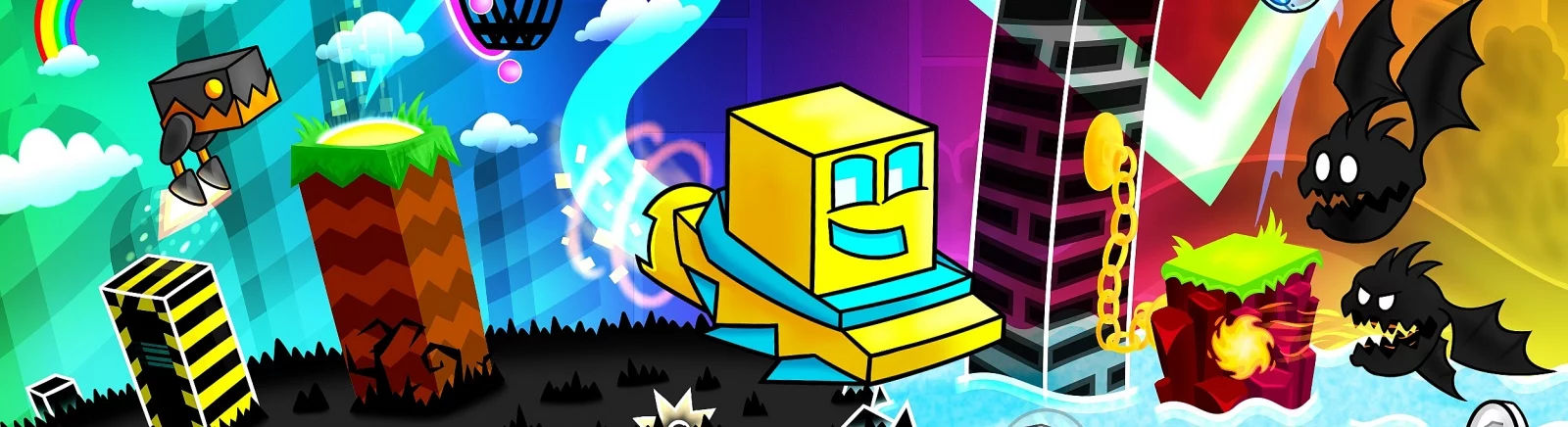 Geometry Dash — Сохранение / SaveGame (Пройдены все уровни, включая DEADLOCKED, цвета и головы) [2.1.0] / Сохранения / Читы