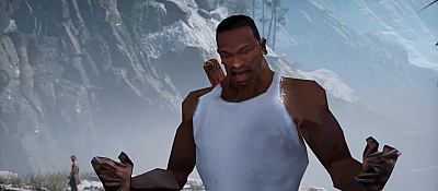 Новости Grand Theft Auto: San Andreas: Моддер добавил Си-Джея в God of War и заставил его подраться с Бальдром — видео